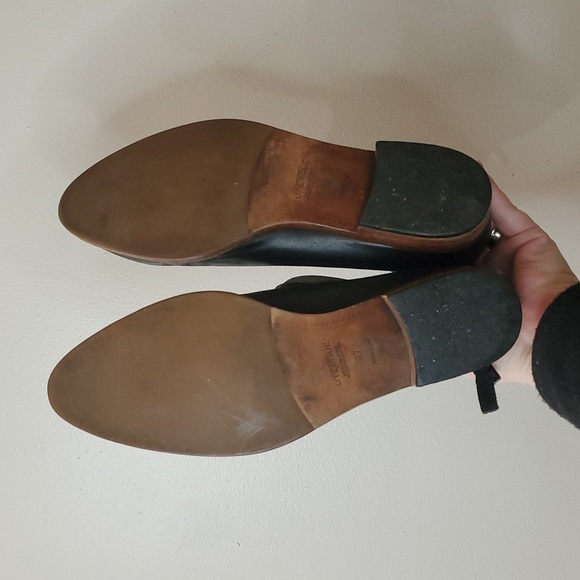 Uterque Vero Cuoio Black Leather Boots Size 37 Womens Zip Back - Picture 10 of 10